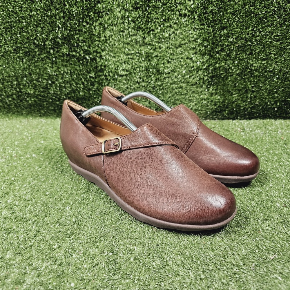 Dansko Marisa Brown Leather Slip On Loafers Shoes Womens Size US 8.5-9 EU 39